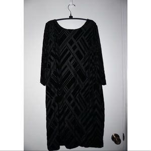 Chico’s Black Velvet Pattern Dress